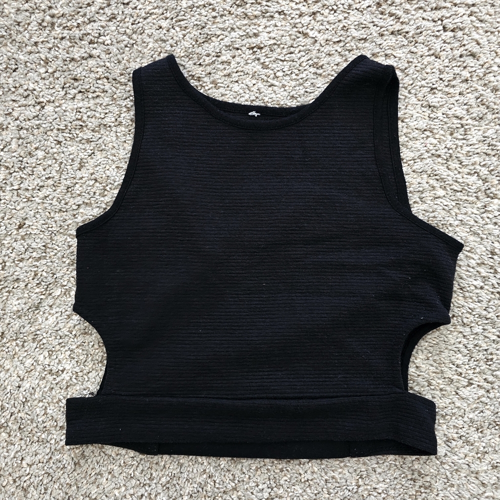 Black Cut-Out Top